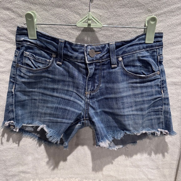 PAIGE Pants - PAIGE Size 26 Premium Denim Distressed Jean Shorts Cotton Blend